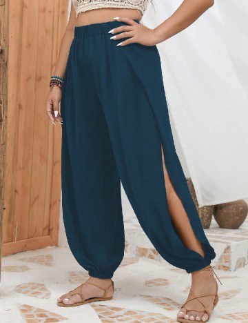Pantaloni SHEIN CURVE, albastru