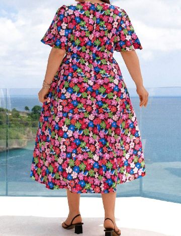 Rochie medie SHEIN CURVE, floral print