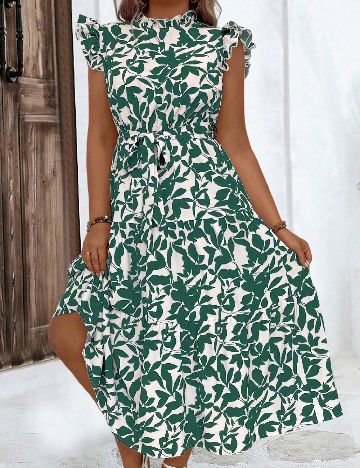 Rochie medie SHEIN CURVE, verde