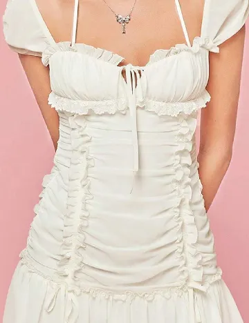 Rochie scurta SHEIN, crem Crem