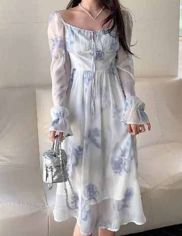 Rochie medie Dazy, alb