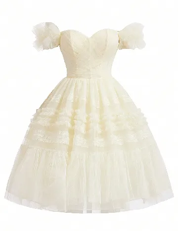 Rochie scurta SHEIN, crem