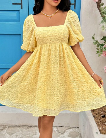 Rochie scurta SHEIN, galben