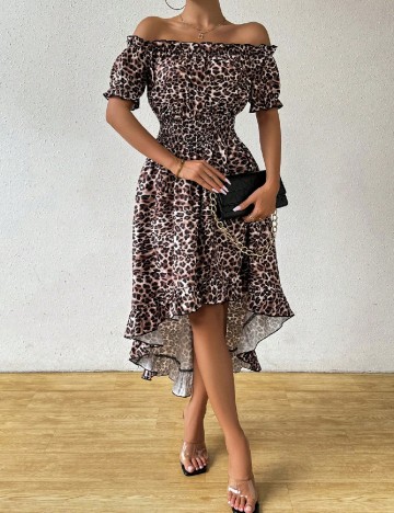 Rochie medie SHEIN, animal print