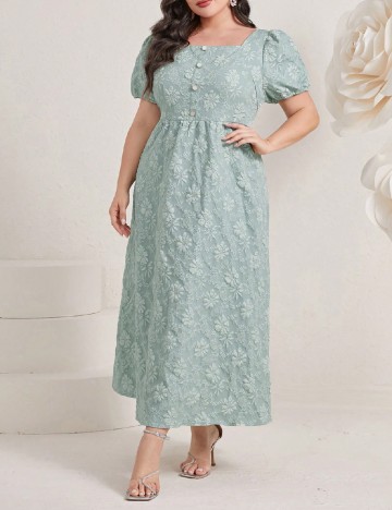 Rochie lunga SHEIN CURVE, verde
