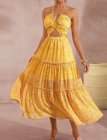 Rochie medie SHEIN, galben
