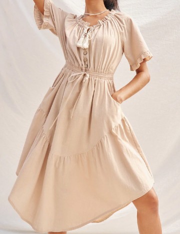 Rochie medie SHEIN, crem