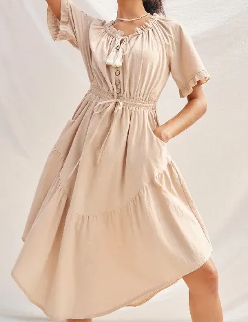 Rochie medie SHEIN, crem