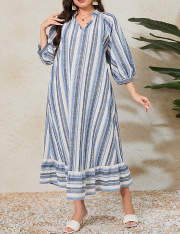 Rochie medie SHEIN CURVE, albastru