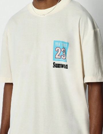 Tricou SUMWON, crem