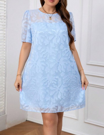 Rochie scurta SHEIN CURVE, bleu