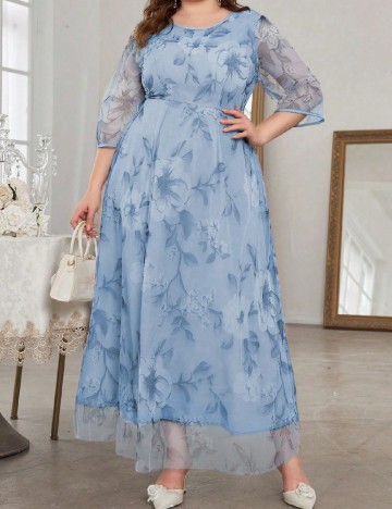 Rochie lunga SHEIN CURVE, albastru