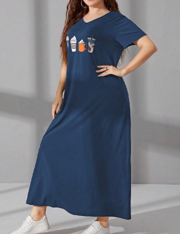 Rochie lunga SHEIN CURVE, albastru