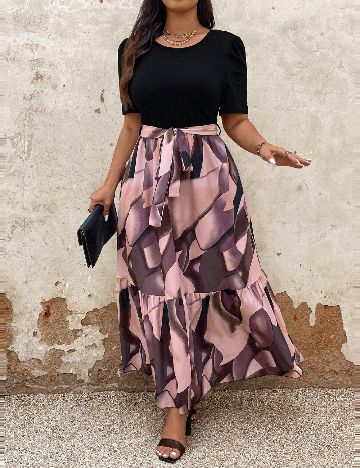 Rochie lunga SHEIN CURVE, mix culori