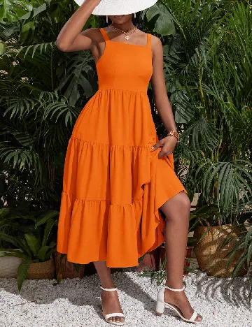 Rochie medie Shein Kids, portocaliu