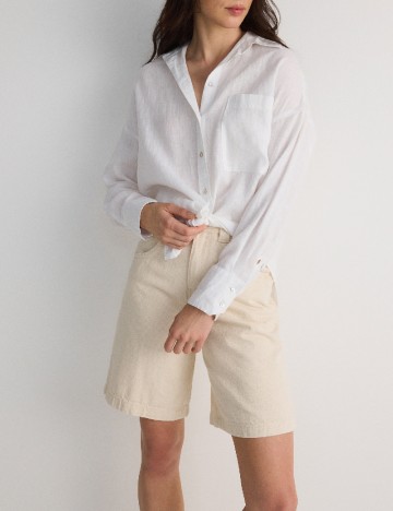 Pantaloni scurti Reserved, crem