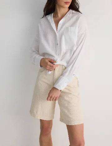 Pantaloni scurti Reserved, crem