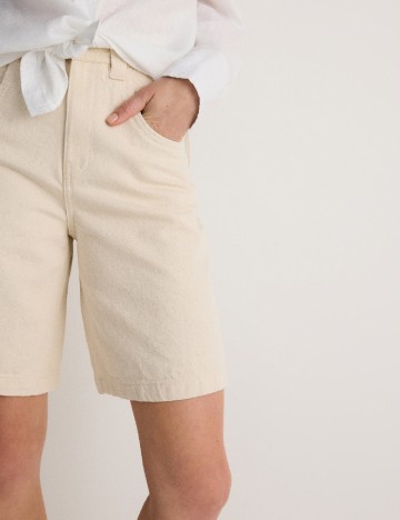 Pantaloni scurti Reserved, crem