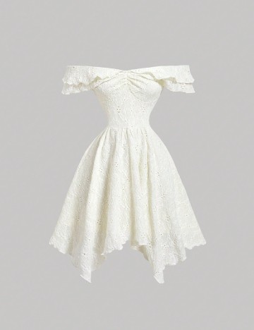 Rochie scurta SHEIN, ecru