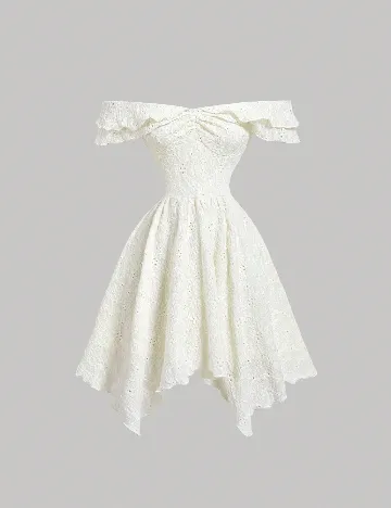 Rochie scurta SHEIN, ecru