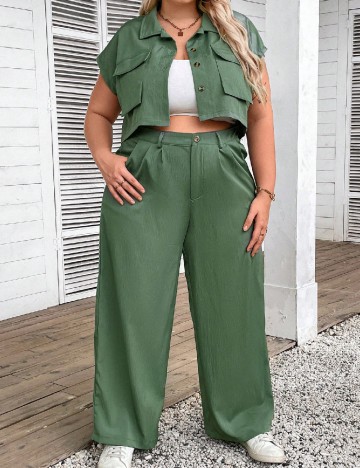 Compleu SHEIN CURVE, verde