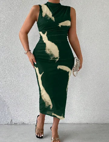 Rochie medie SHEIN CURVE, verde