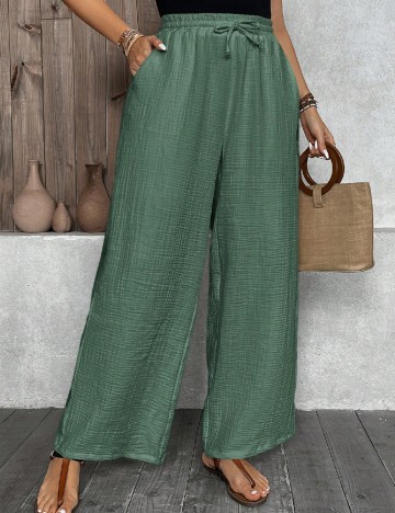 Pantaloni SHEIN CURVE, verde