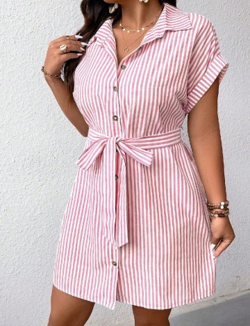 Rochie scurta SHEIN CURVE, roz