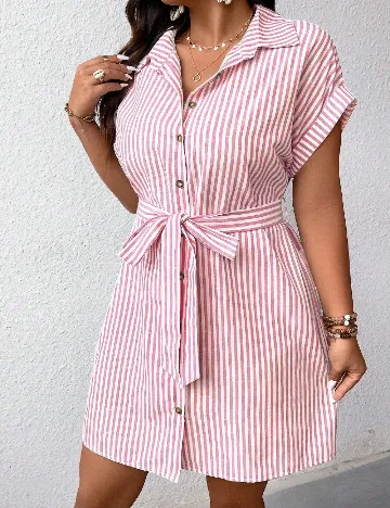 Rochie scurta SHEIN CURVE, roz