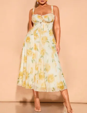 Rochie medie SHEIN CURVE, floral print