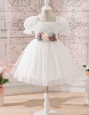 Rochie scurta Shein Kids, alb
