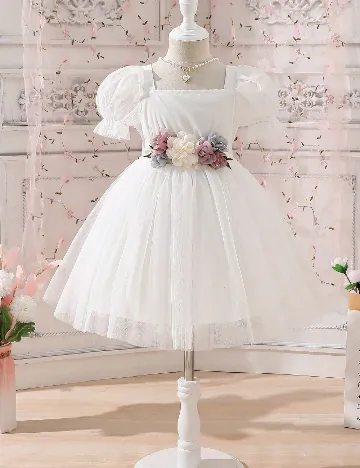Rochie scurta Shein Kids, alb