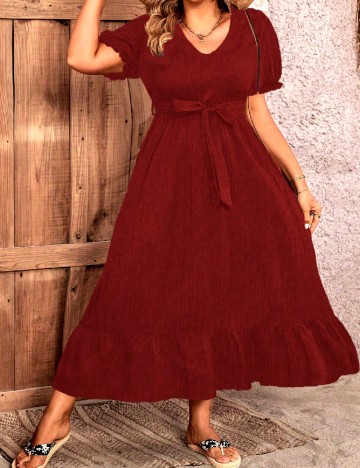 Rochie lunga SHEIN CURVE, rosu
