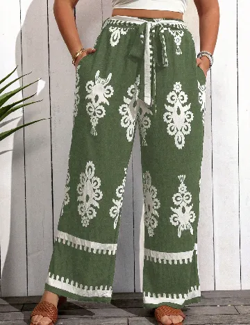 Pantaloni SHEIN CURVE, verde