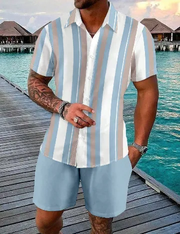 Compleu SHEIN Plus Size Men, albastru