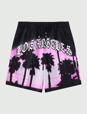 Pantaloni scurti Romwe, negru