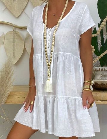 Rochie scurta SHEIN, alb