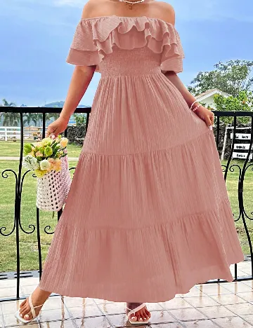 Rochie lunga SHEIN CURVE, roz