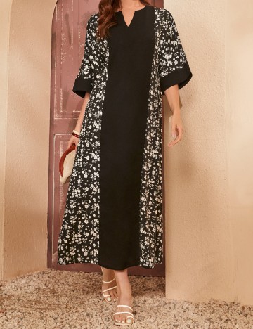 Rochie medie SHEIN, alb/negru