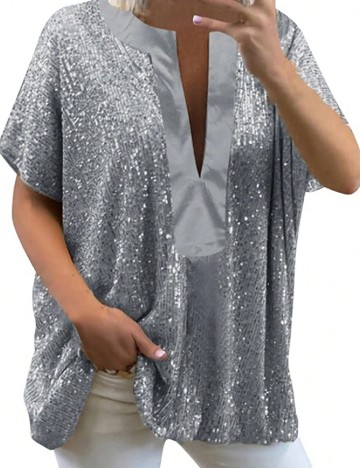 Bluza SHEIN CURVE, gri
