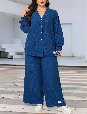 Compleu SHEIN CURVE, albastru