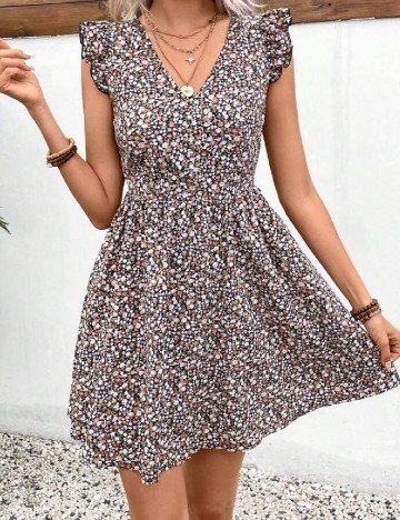 Rochie scurta SHEIN, floral print