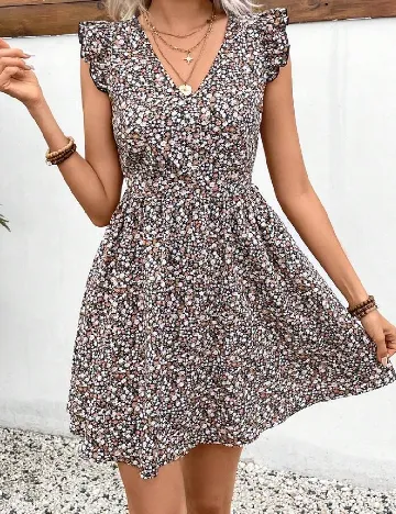 Rochie scurta SHEIN, floral print