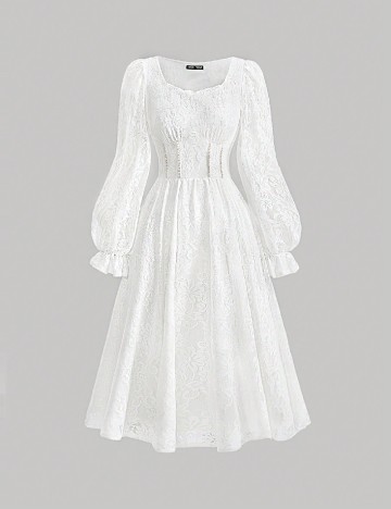Rochie medie SHEIN, alb