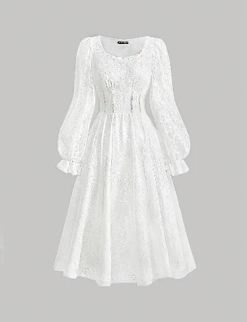 Rochie medie SHEIN, alb