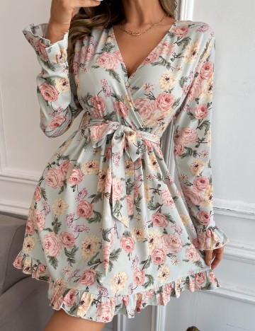 Rochie scurta SHEIN, floral print
