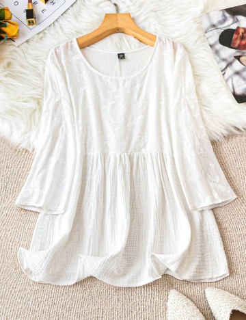 Bluza SHEIN CURVE, alb