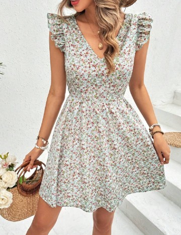 Rochie scurta SHEIN, floral print