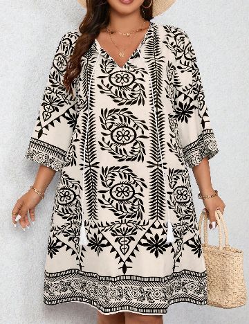Rochie scurta SHEIN CURVE, ecru