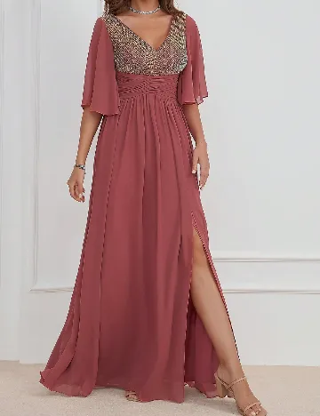 Rochie lunga UNITHORSE, roz